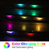 6PCS LED Solar Light Deck Light Fence Light Solar LED Step Light Outdoor Garden Lights Colorful Street Lamp Stair Lights