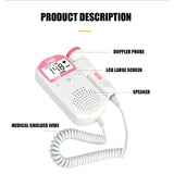 Household Doppler Fetal Heart Rate Monitor Home Pregancy Baby & Fetal Sound Medical Detector LCD Display No Radiation 3.0MHz