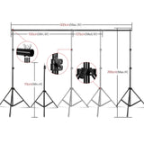 Photo Video Studio Backdrop Background Stand Photography Muslin Backgrounds Picture Canvas Frame Support System With Carry Bag
