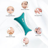 Electric Vibration Heating Face Scraping Massager Micro Current Skin Rejuvenation Face Neck Body Lifting Massage Scraping Tool