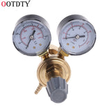 OOTDTY 1pc Argon CO2 Gauges Pressure Reducer Mig Flow Meter Control Valve Dual Gauge Welding Regulator 108x120x125mm