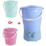 220V Mini Electric Clothes Washing Machine Portable Multifunctional Socks Clothes Washing Machine Semi-automatic With 2 Buckets