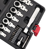 20-piece Oscillating Wrench 180° Rotating Torx G-ear Wrench Oscillating Head Interchangeable Torx Wrench Set