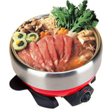 Electric Hot Pot 2L Household Electric Grill Pans Non-stick Barbecue Pan 800W 220V Multi-function Food Cooking Machine Cooker