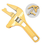 Bathroom Adjustable Wrench Short Handle and Large Opening Shifting Wrench Bathroom Spanner for Pipe Air Conditioner Maintenance