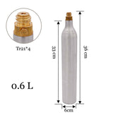 Empty 0.6 L Soda CO2 Tank &amp; CO2 Mini Gas Regulator with 8mm Hose Barb TR21*4 0-90 PSI Homebrew Beer Kegerator