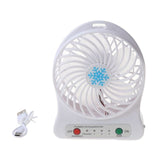 Portable LED Light  Mini Fan Air Cooler Mini Desk USB Fan Third Wind USB Fan Rechargeable ABS Portable Office Outdoor Home