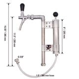 Upright Converter Assembly With 8" Metal Pump Adjustable Flow Control Faucet Draft Equipment Premium Upright Picnic Pumps