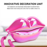 Red Electroplating Fashionable Lip Telephone Flocking Retro Sexy Home Phone Decoration Gift home phone telefono fijo Lip Telepho
