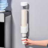 1pc Disposable Paper Cups Dispenser Plastic Wall Mounted Automatic Cup Storage Rack