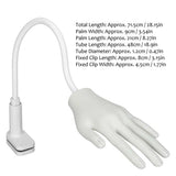 Nail Practice Mannequin Hand Nail Art Practice Hand Silicone with 50 False Nail Tips for Nail Salon