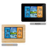 Wall Desk Alarm Clock Weather Station Digital Thermometer Hygrometer Wireless Sensor Forecast Temperature Watch 2 Colors