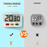 Kitchen Timer, Magnetic Timer Kitchen Alarm Clock with Big Digits, Loud Alarm, Digital Timer for Cooking Sports Games
