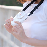 HAEGER-Portable Mini Handheld Air Cooling Fan Personal Hanging Neck Fan USB Sports Fan Necklace Air Cooler for Travel