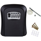 4 Colors Wall Mount Key Storage Secret Box Organizer 4 Digit Combination Password Security Code Lock No Key Home Key Safe Box