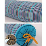 Striped Old Coarse Cloth Candy Buckwheat Pillow Cervical Pillow Buckwheat Candy Pillow Cylindrical Pillow Removable And Washable