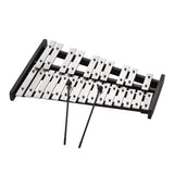 25 Note Glockenspiel Xylophone Wooden Base Aluminum Bars with 2 Mallets Percussion Musical Instrument Gift with Carrying Bag