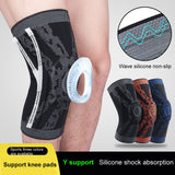 1 Pcs Silicon Padded Basketball Knee Pads Protect Patella Brace Kneepad Support Outdoor Basketball Football Volleyball Tennis