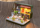 New Miniature Doll House Mark Iron Box Theater Micro Landscape DIY Toy Wooden House 3D Hand-Assembled Kids Educational Toy Gift