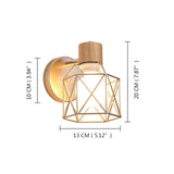 Industrial Led Metal Wall Light Decorate Home Bedroom Kitchen Restaurant Wooden Wall Sconce Indoor Lamps Lighting Fixture Gold