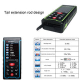 Intelligent Rechargeable Laser Rangefinder Tape Angle Tool Digital Camera Acurracy: ±2mm Power Auto Off: 100~300s USB