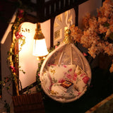 DIY European Large Villa Dollhouse Miniature Furniture With LED Kits Doll Houses Assemble Toys Children Christmas Gift Casa