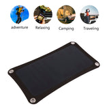 10W 5V Solar Panel Portable Sunpower Solar Cells USB Mobile Phone Photovoltaic Charging Power Bank With Suckers and Carabiner