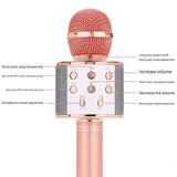 WS858 Bluetooth-compatible Wireless Microphone Home Karaoke Microphones Speaker Handheld Music Player Singing Recorder KTV