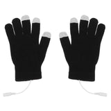 1 Pair USB Warm Gloves USB Heated Gloves Winter Warm Cotton Gloves Electric Gloves Touch Screen Mittens  Hand Warmer