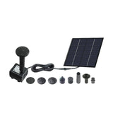 7V Solar Fountain Water Pump Panel Garden Pond Pool Submersible Watering Kit 200L/H Plastic