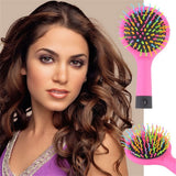 Rainbow Volume Anti-static Detangler Hair Curl Straight Massage Comb Color Hair Brush Styling Tools With Mirror