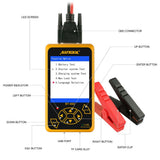AUTOOL BT460 12V Cars Battery Tester 24V Heavy Duty Lead-acid AGM GEL Battery Cell Analyzer 4'' TFT Colorful Display