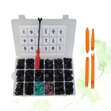304PCS Push Plastic Practical Durable Bumper Fastener Pin Clips Rivet Clips with 5PCS Crowbars for SUV Car