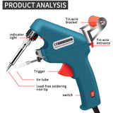 60W Electronic Welding Torch Kit Internal Heat Helping Hand Soldering Iron Set Automatic Tin Feeding Machine Power Repair Tools