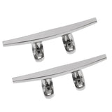 2 Pieces Marine Grade 316 Stainless Steel Open Base Boat Deck Cleat - 5 Inch , Boat Mooring Accessories Marine Hardware