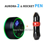 Tattoo Machine Professional Tattoo Kit Profession Rocket Tattoo Pen With AURORA-2 Tattoo Power Supply