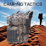 Military Backpack Backpack Picnic Drawstring Field Survival 800D Waterproof Oxford 40L Waist Camping Bag Practical Tactical
