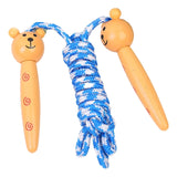 Adjustable Skipping Rope Kids Adults With Wooden Handles Braided Tangle-Free Jump Rope for Fun And Outdoor Fitness Jump Rope