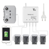 Drone Battery Charger 6 in 1 Multi Charging Hub Remote Batteries Smartphone Charger for DJI Mavic Air 2 / Air 2S Accessorries
