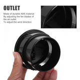 2Pcs Air Conditioner Vent Outlet Round A/C Electroplate Corner Vents for Bus