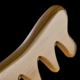 Natural Yak Horn Wide Tooth Comb Head Meridian Scalp Massage Comb Facial Eye Skin Care Acupuncture Gua Sha Spa Beauty Tool