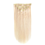 Real hair wig female straight hair real hair 4-piece set clip hair wig seamless hair extension piece