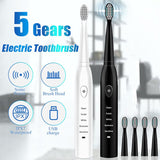 K USB Charge Rechargeable Tooth Brushes Powerful Ultrasonic Sonic Electric Toothbrush Washable Electronic Whitening Teeth Brush