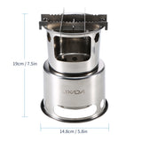 Lixada Portable Folding Wood Stove Outdoor Lightweight Stainless Steel Picnic Camping Cooking Wood Stoves Camping Stove