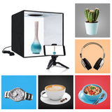Travor 30*30 cm Foldable Photo box Mini  Led LightBox Dimmable Photography Studio Shooting Tent Box Kit with 6Colors Backdrop