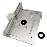 Router Table Insert Plate for Woodworking Benches Table Saw with Miter Gauge Guide Aluminium Profile Fence Sliding Brackets