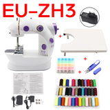 Sewing Machine Mini Portable Household Night Light Foot Pedal Straight Line Hand Table Two Thread Kit Electric To Sew Lock Stitc