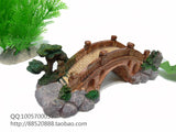 Aquarium decoration rockery bridge tree L16cm*W6cm*H5cm fish tank decor ornament free shipping