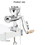 Fruit Juicer 304 Stainless Steel Manual  Grass Vegetable Wheat Seedling Ginger Pomegranate Home Hand Press