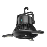 Camping Fan Solar Tent Fan USB Rechargeable Battery Operated Fan With LED Lamp For Home Travel Indoors Camping
